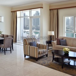 Furnished 3 Bedroom Hotel Apartment in Dubai Marriott Harbour Hotel & Suites