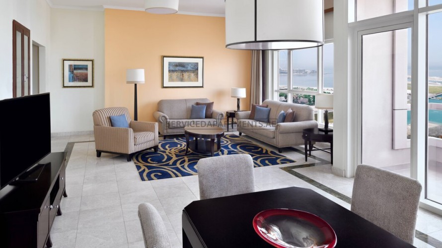 Furnished 3 Bedroom Hotel Apartment in Dubai Marriott Harbour Hotel & Suites