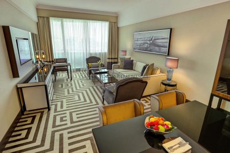Furnished 1-Bedroom Hotel Apartment in Al Maha Arjaan by Rotana