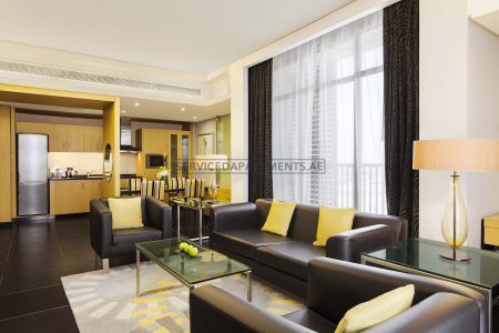 Furnished 1-Bedroom Hotel Apartment in Hala Arjaan by Rotana