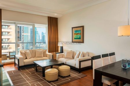 Furnished 3-Bedrooms Hotel Apartment in Grosvenor House Dubai