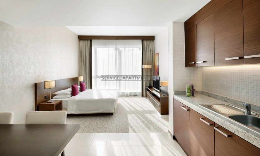 Furnished Studio Hotel Apartment in Hyatt Place Dubai Al Rigga Residences