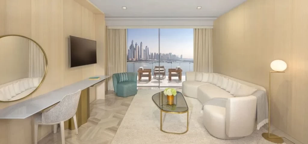 Apartment with modern interior in Dubai, showing Special Yearly offers on Serviced Apartments in Dubai