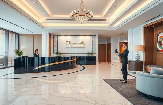 Checking in at a Dubai hotel apartment reception