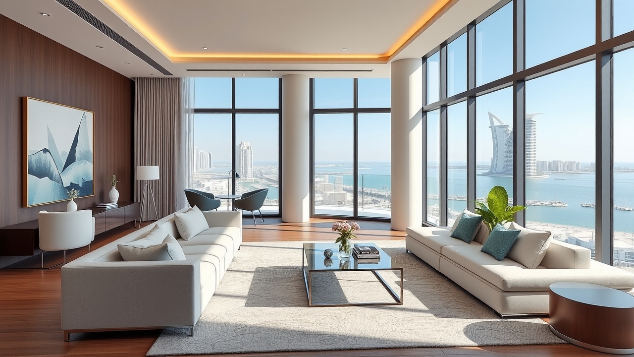 Interior of a premium 3-bedroom serviced apartment in UAE