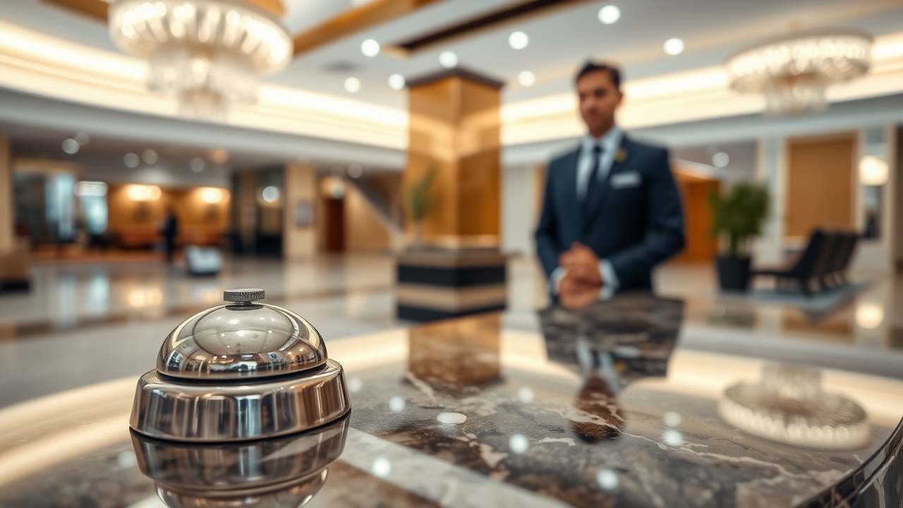 Professional concierge desk in a Dubai hotel apartment