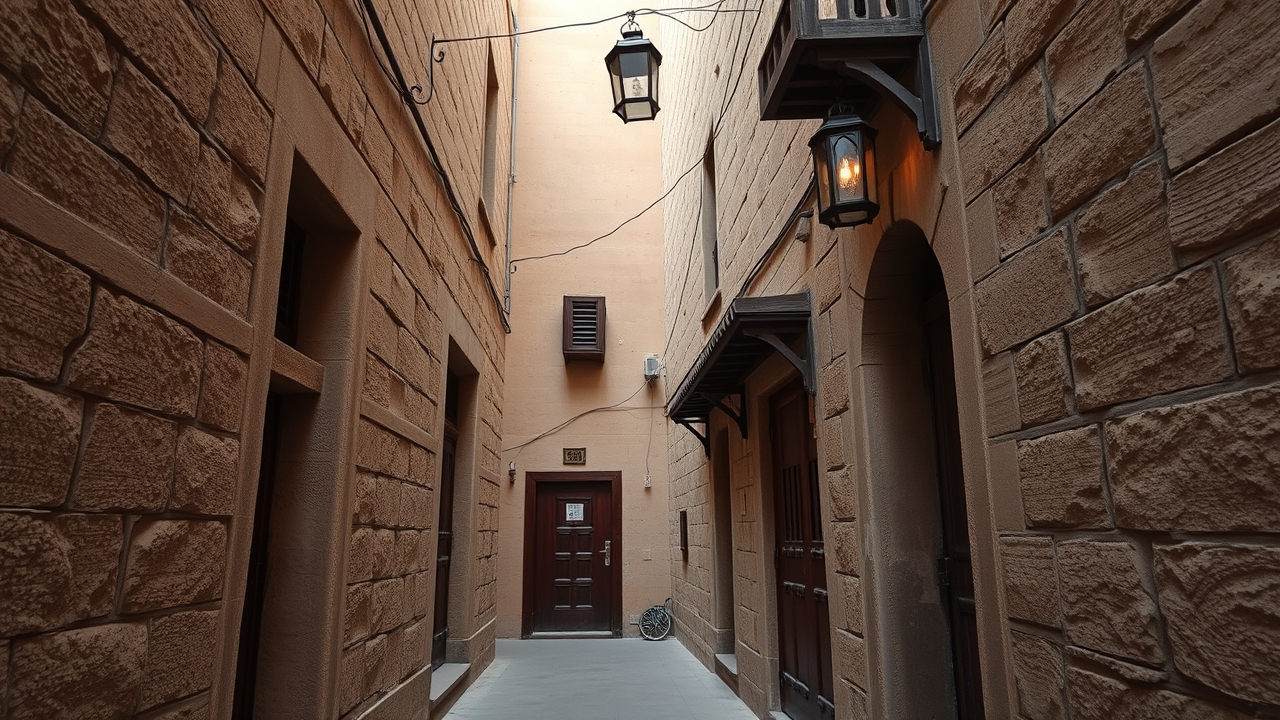 Narrow alleyway in Al Fahidi Historical Neighborhood