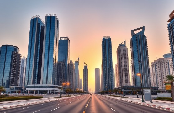 Barsha Heights skyline at golden hour