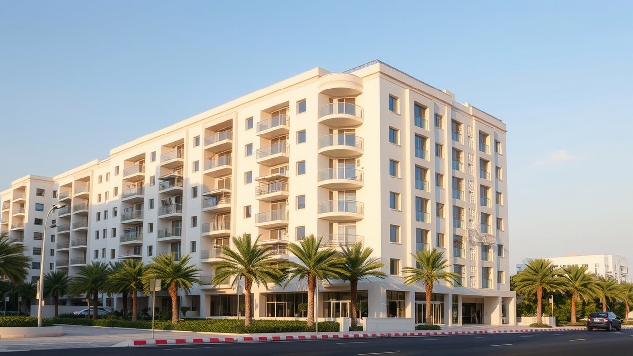Contemporary serviced apartment building in Dubai