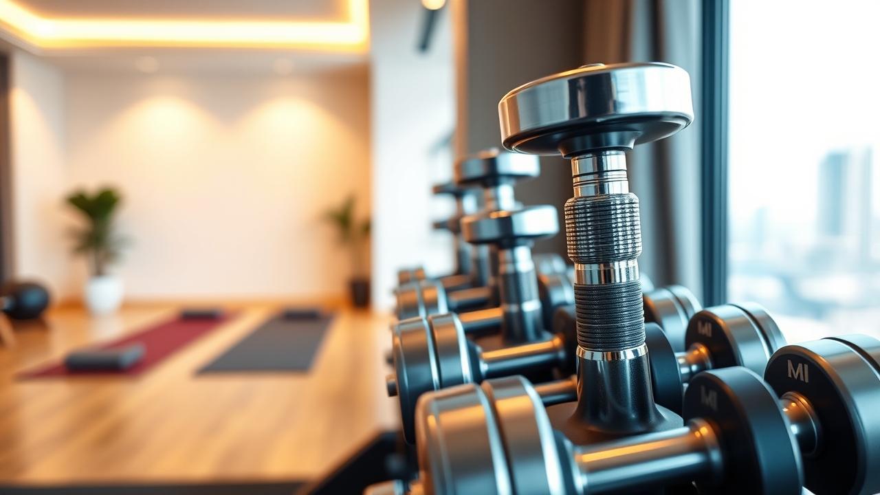 High-end fitness equipment and yoga studio in Dubai