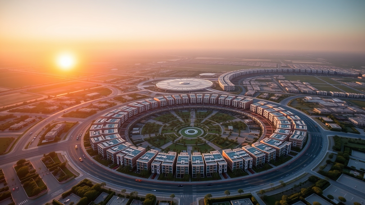 Aerial view of JVC residential area in Dubai