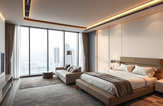 Modern luxury studio apartment interior
