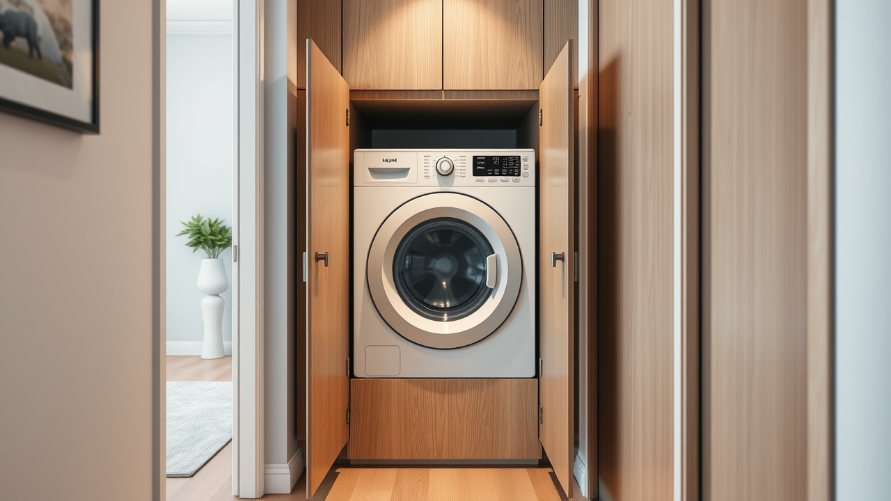 In-unit laundry facilities in a serviced apartment