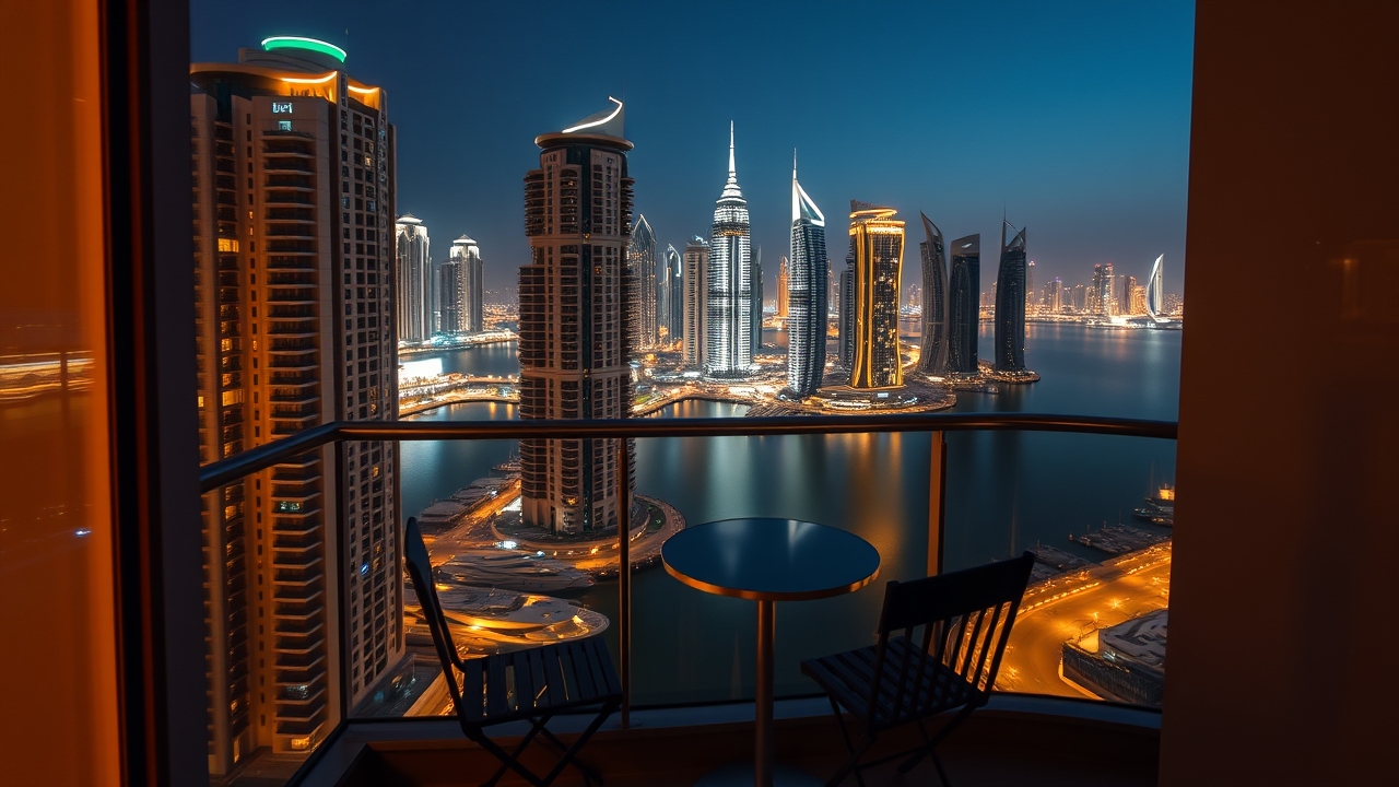 Dubai Marina view from a private balcony