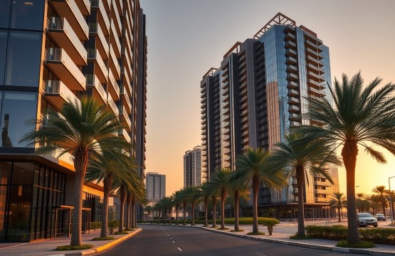 Modern apartment building in Dubai Silicon Oasis