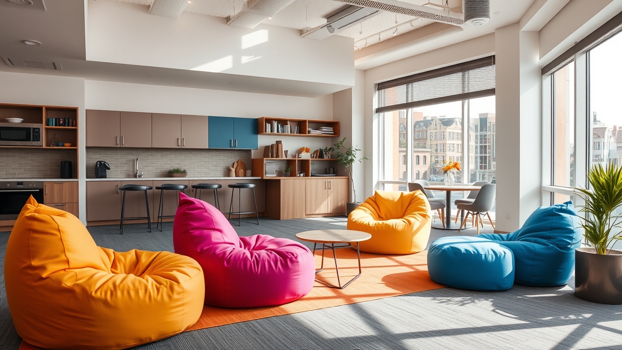 Shared common area in Dubai student housing