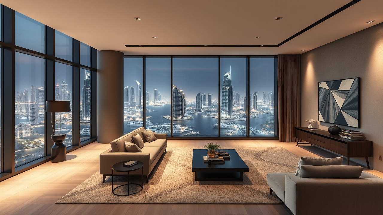 Luxury short-term rental interior Dubai