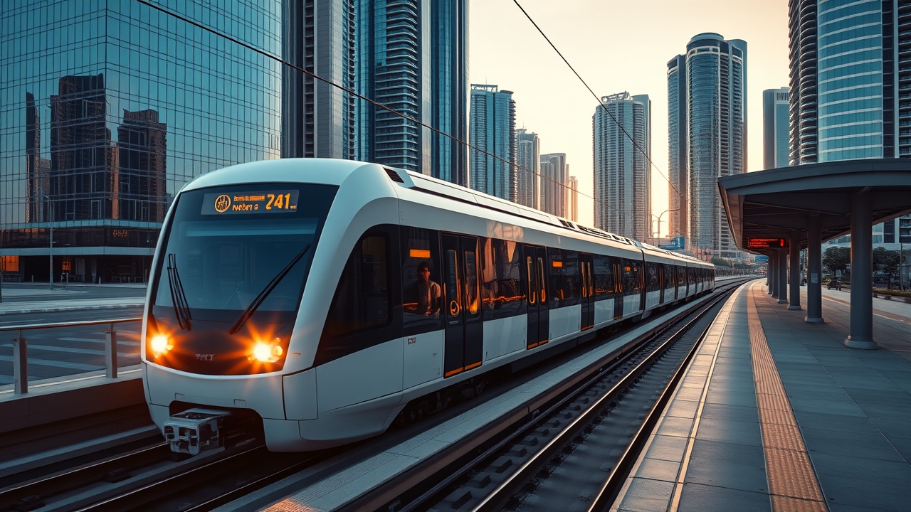 Dubai Metro station between Marina and JLT