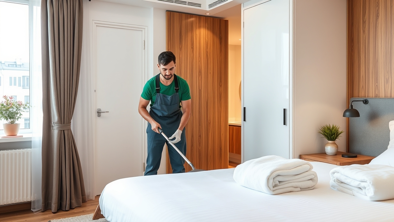 Housekeeping in a Dubai short-term rental