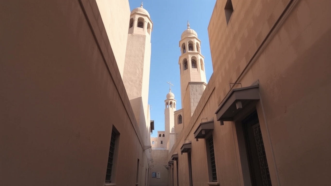Historical architecture and wind towers in the Al Fahidi district.