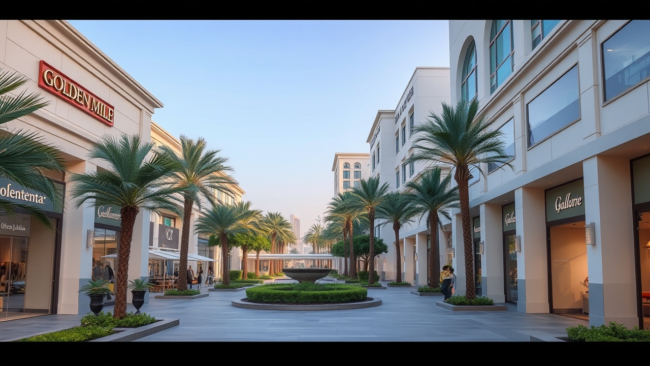 Golden Mile Galleria and Al Ittihad Park walkway