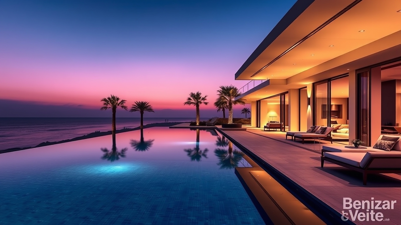 Private luxury villa with infinity pool on Palm Jumeirah