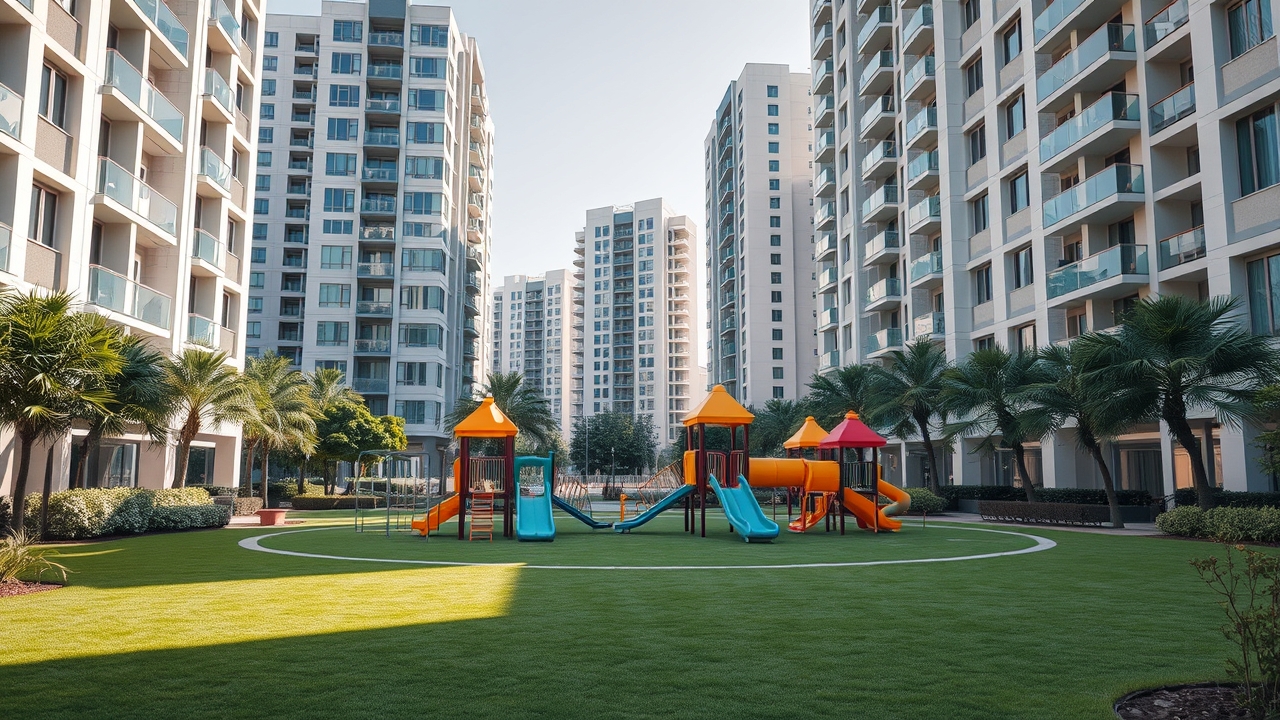Family-friendly playground in a Dubai residential park