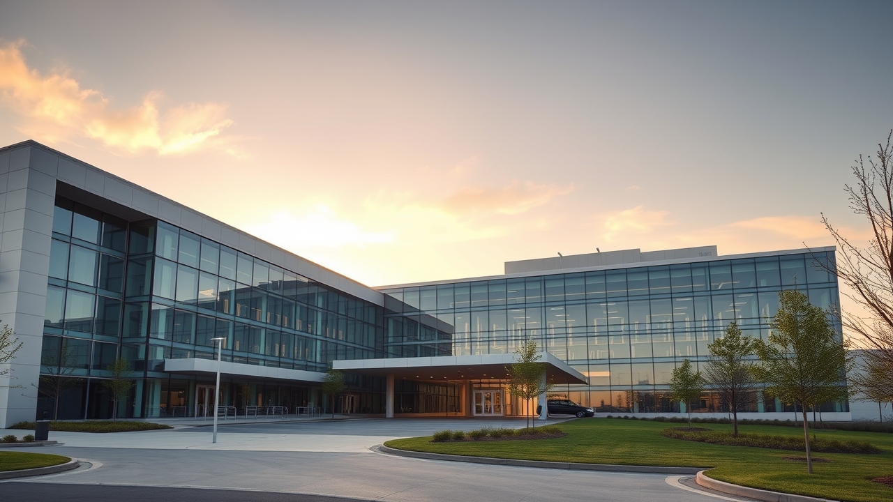 Modern healthcare facility architectural design
