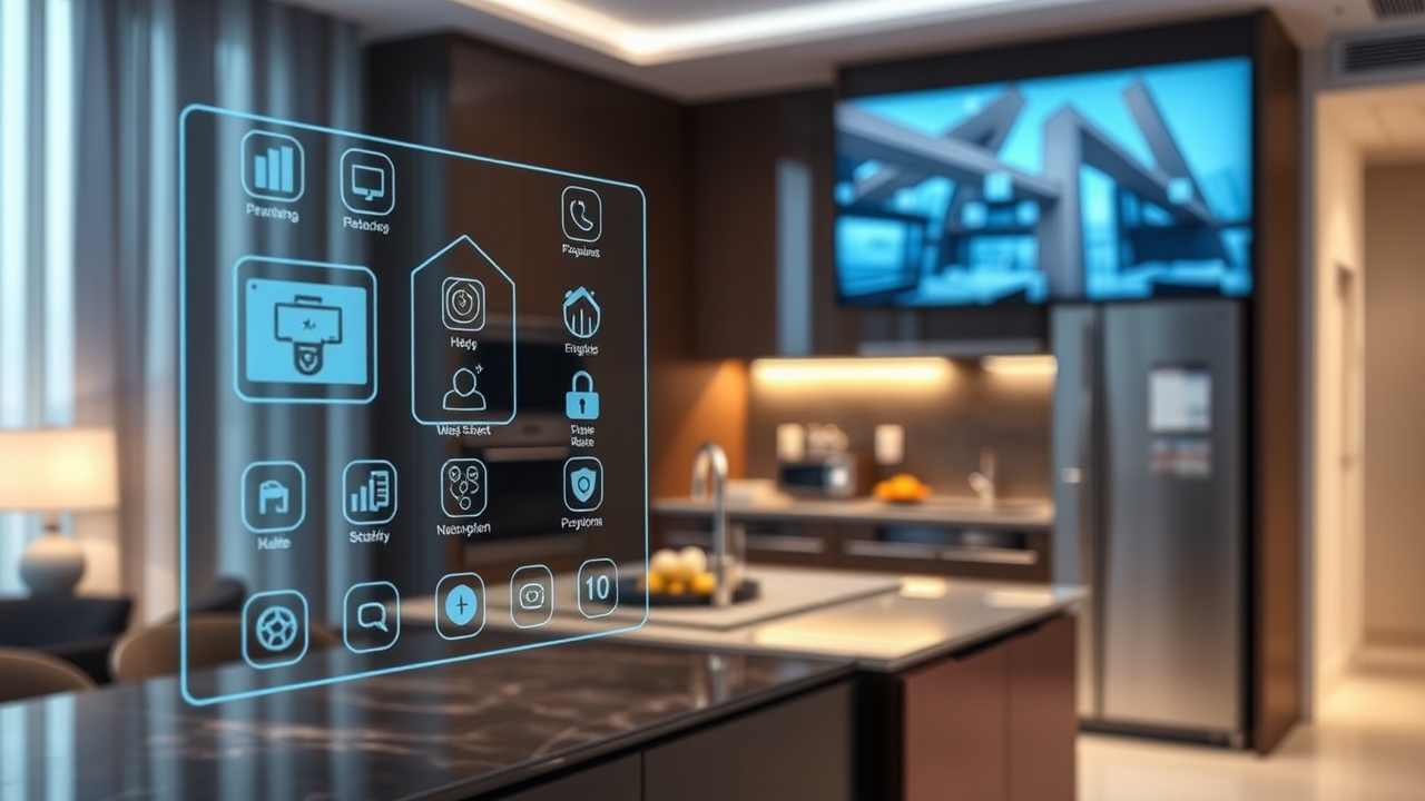 Smart home technology in a 2026 Dubai luxury apartment