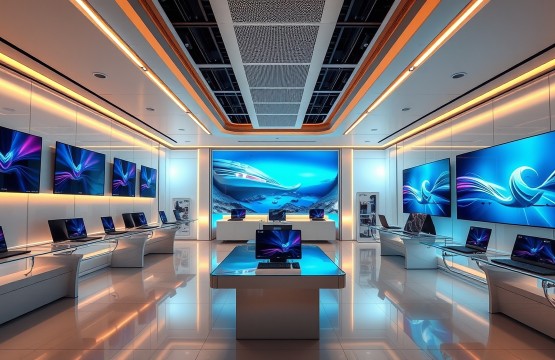 Futuristic tech store in Dubai 2026