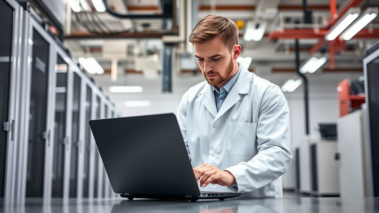Refurbished laptop inspection in Dubai facility