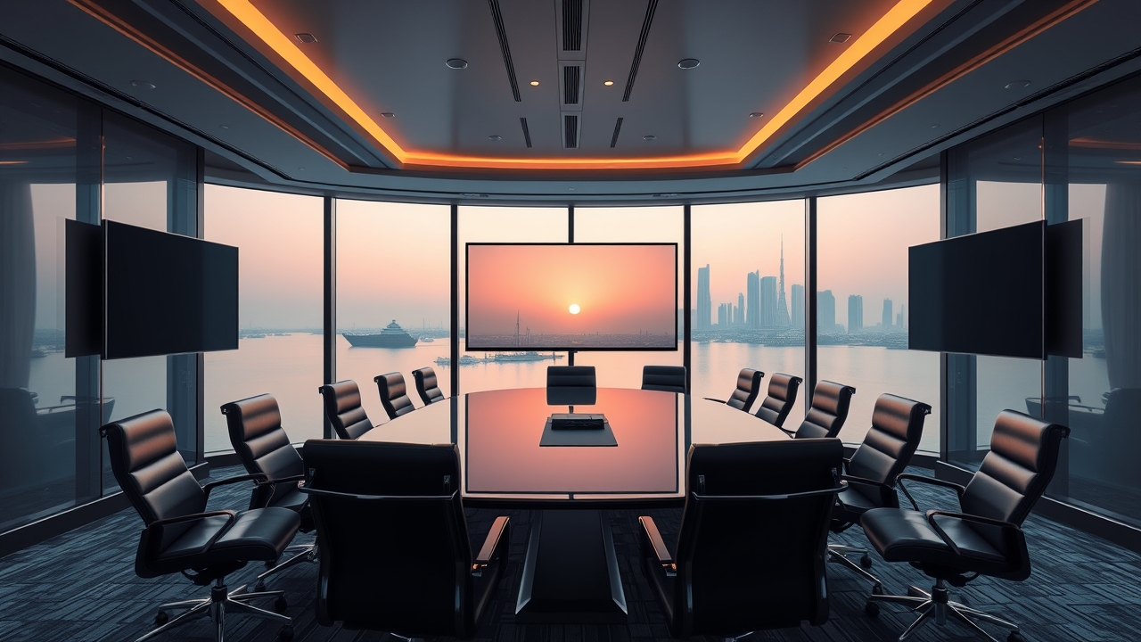 Corporate boardroom in Business Bay Dubai