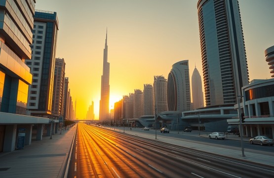 Dubai skyline 2026 with futuristic buildings