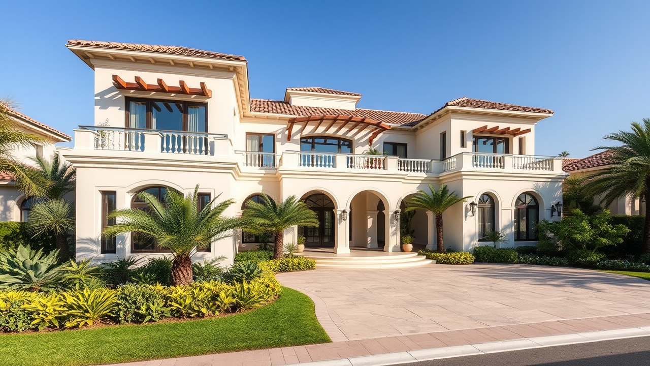 Luxury villa architecture on Saadiyat Island