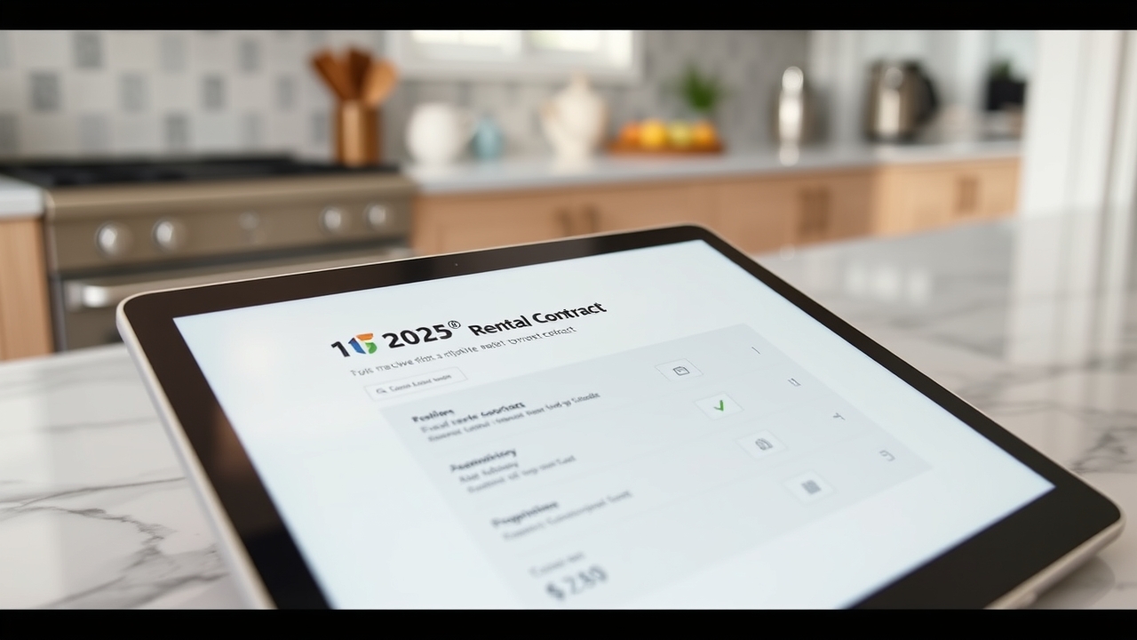 Digital rental contract interface 2026