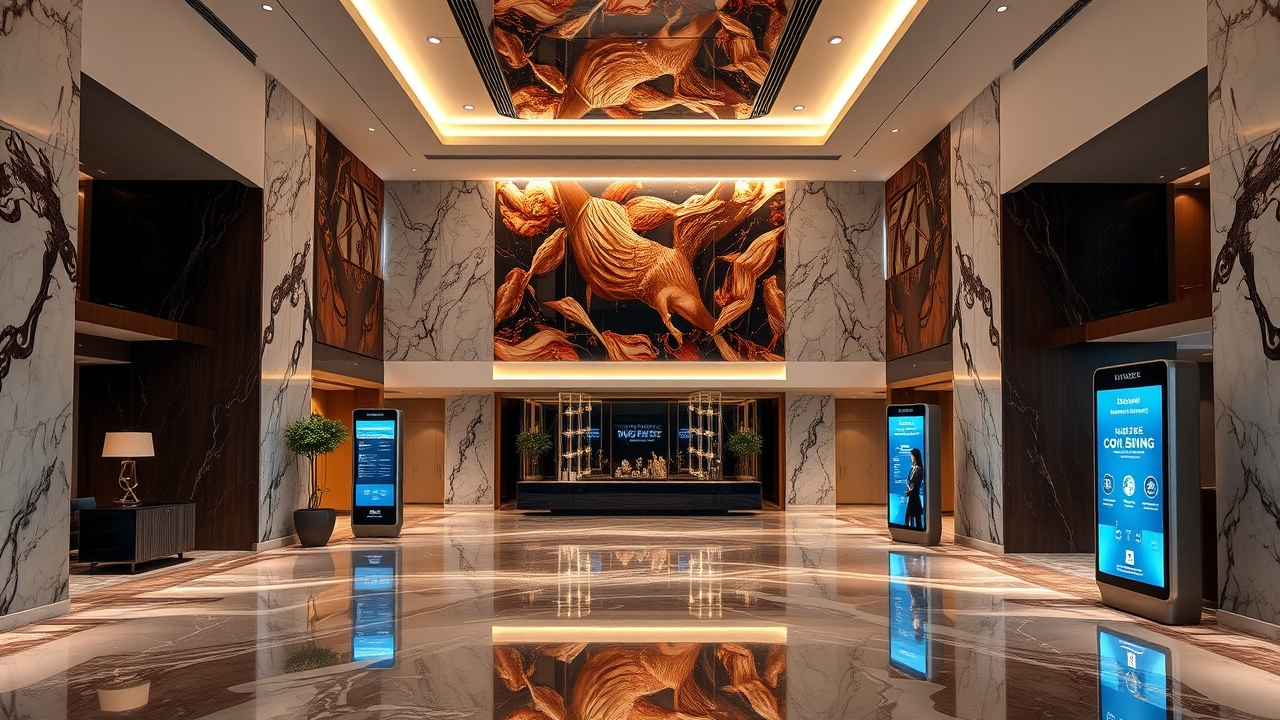 Corporate housing lobby in Business Bay Dubai