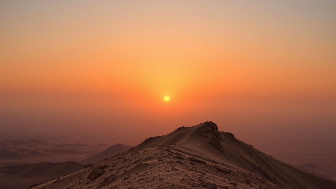 Sunset view from a UAE mountain peak