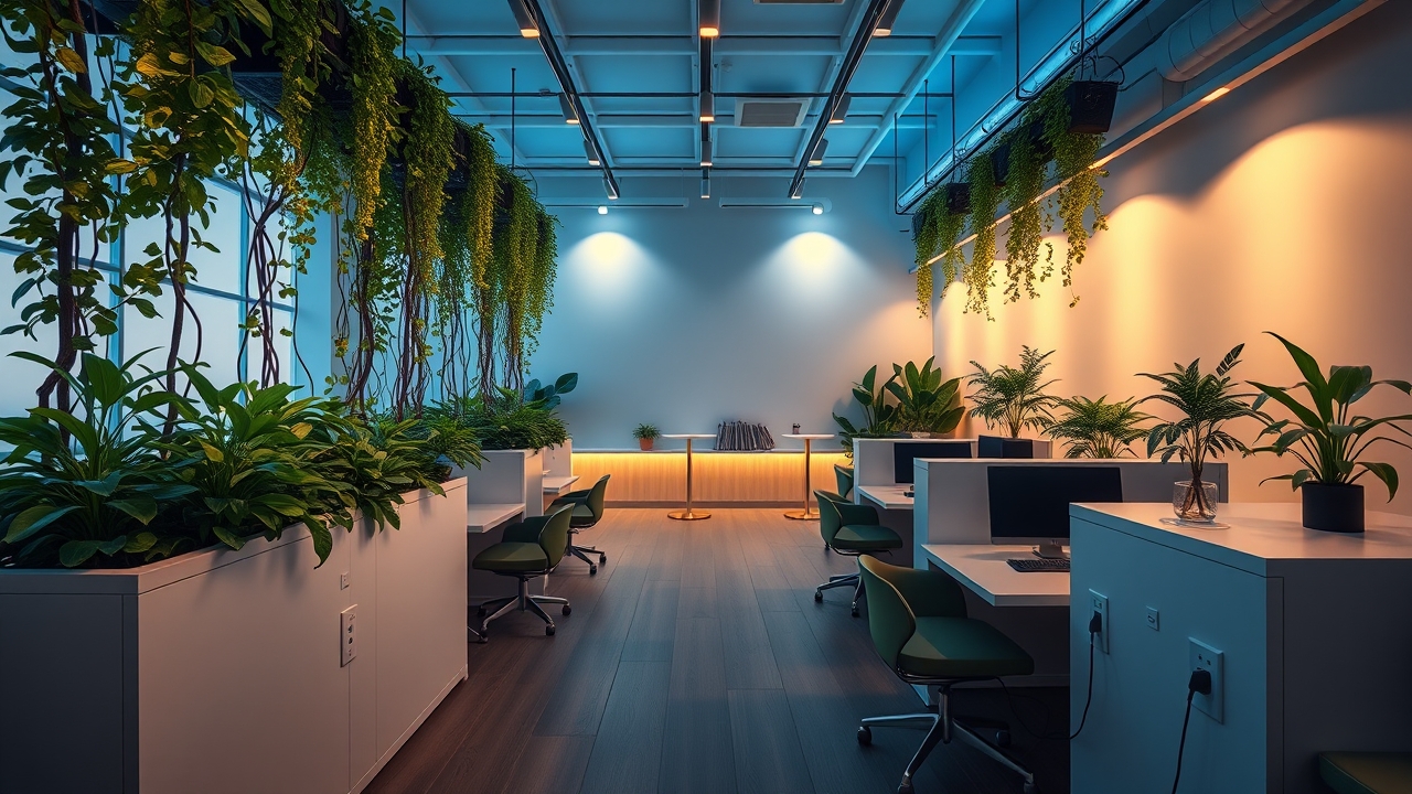 Modern tech-friendly cafe interior in Dubai Silicon Oasis