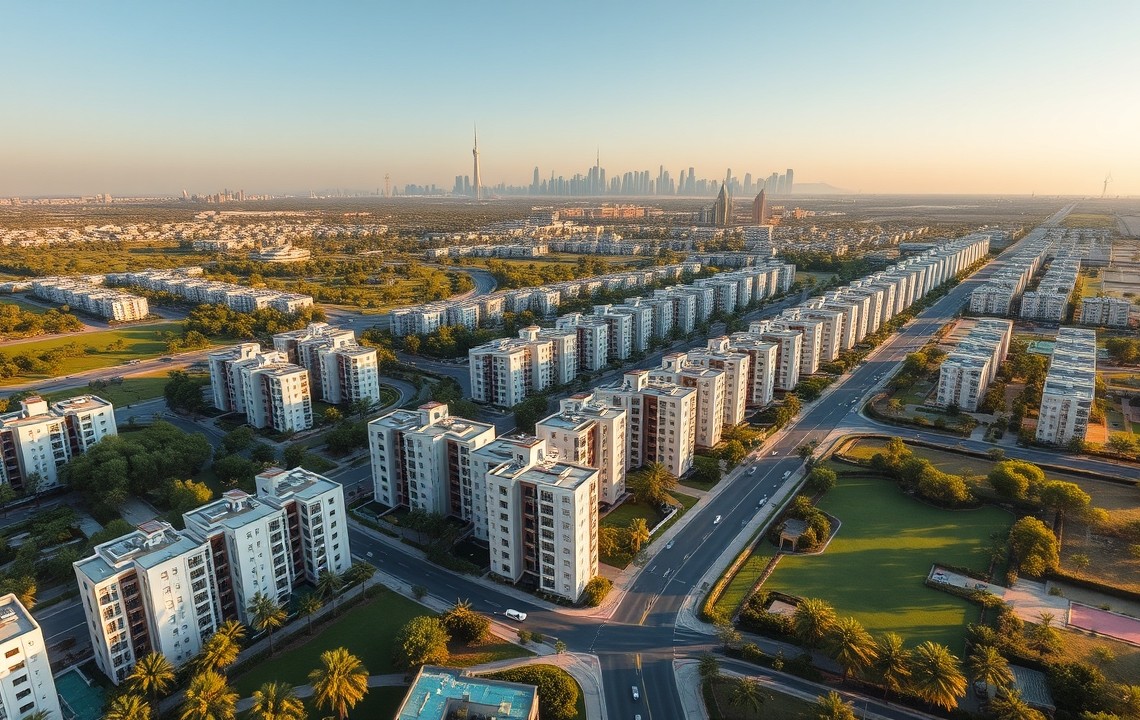 Aerial view of Liwan Dubai 2026 residential hub