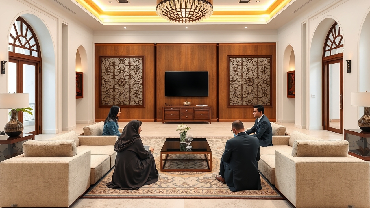Modern Majlis style business meeting in Dubai
