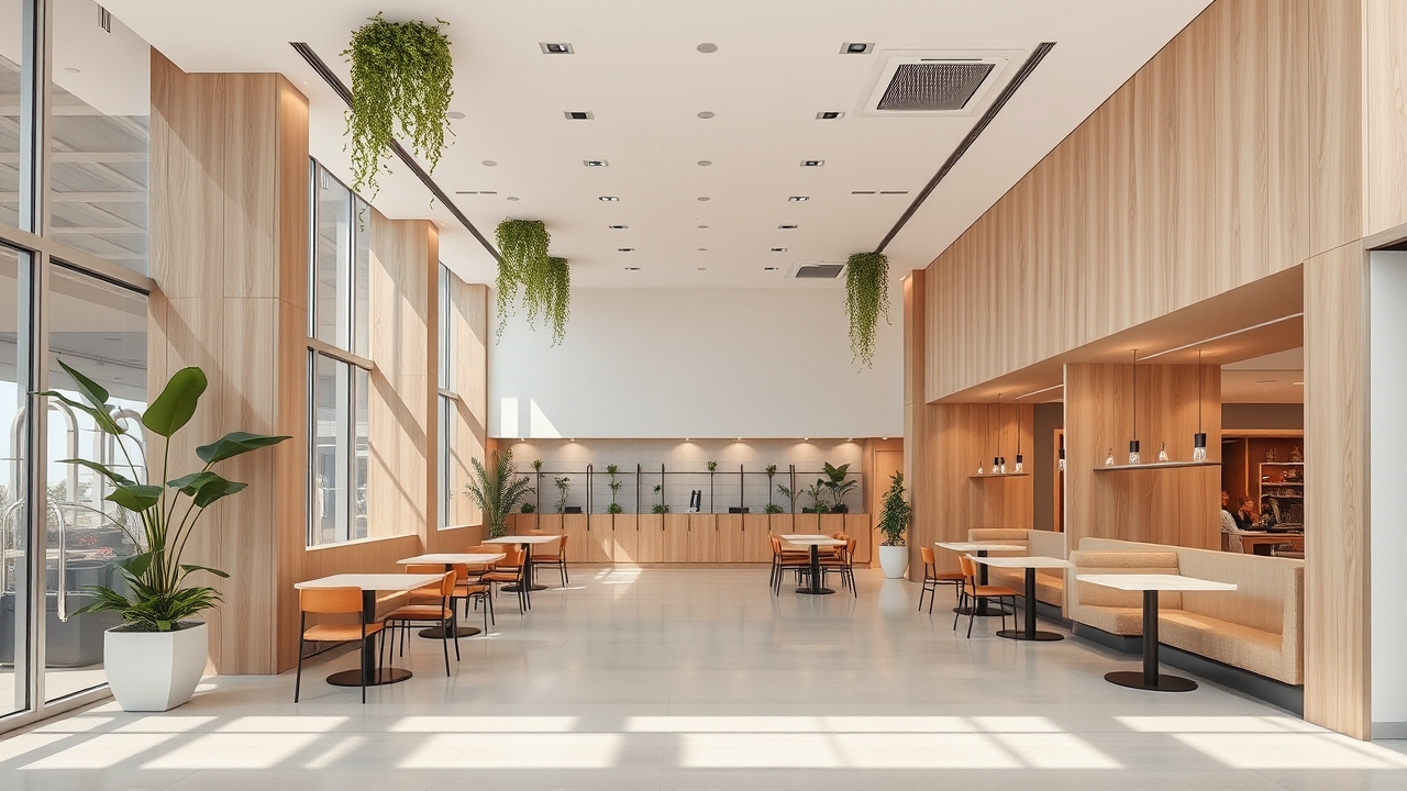 Minimalist Brew Cafe interior in Dubai Mall Zabeel extension