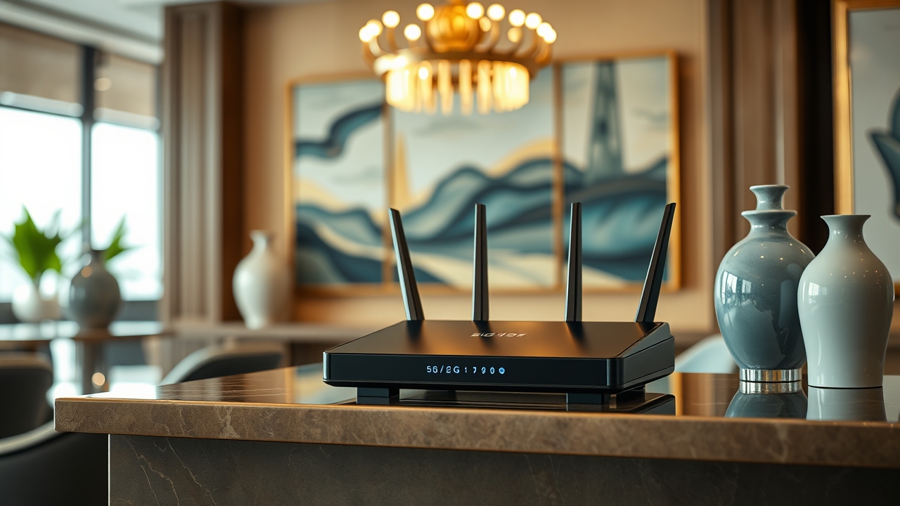 High-speed 5.5G internet infrastructure in Dubai professional cafes