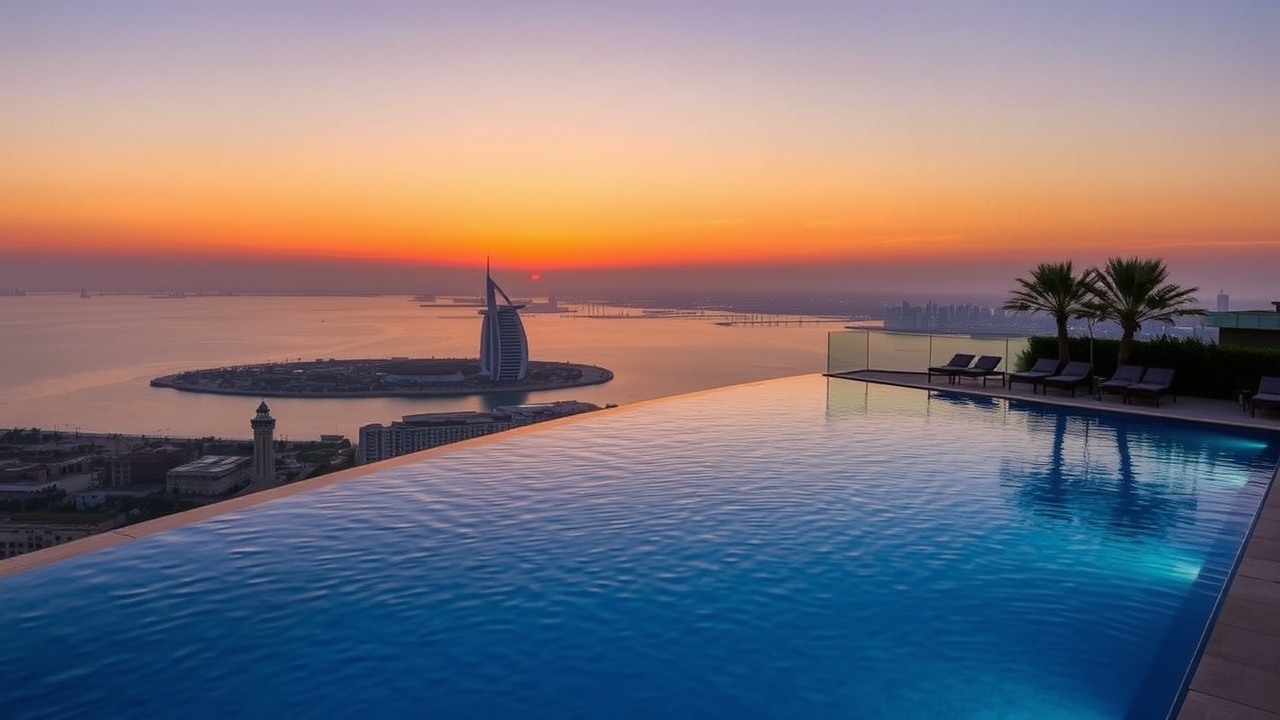 Infinity pool view from Avani Palm View Dubai