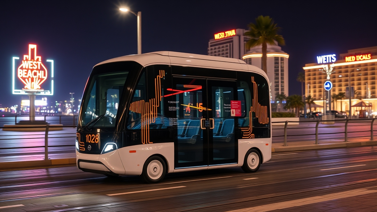 Autonomous transport pod in Dubai Palm Jumeirah
