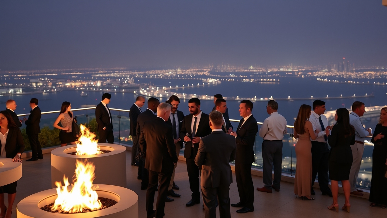 Networking event at Five Palm Jumeirah terrace