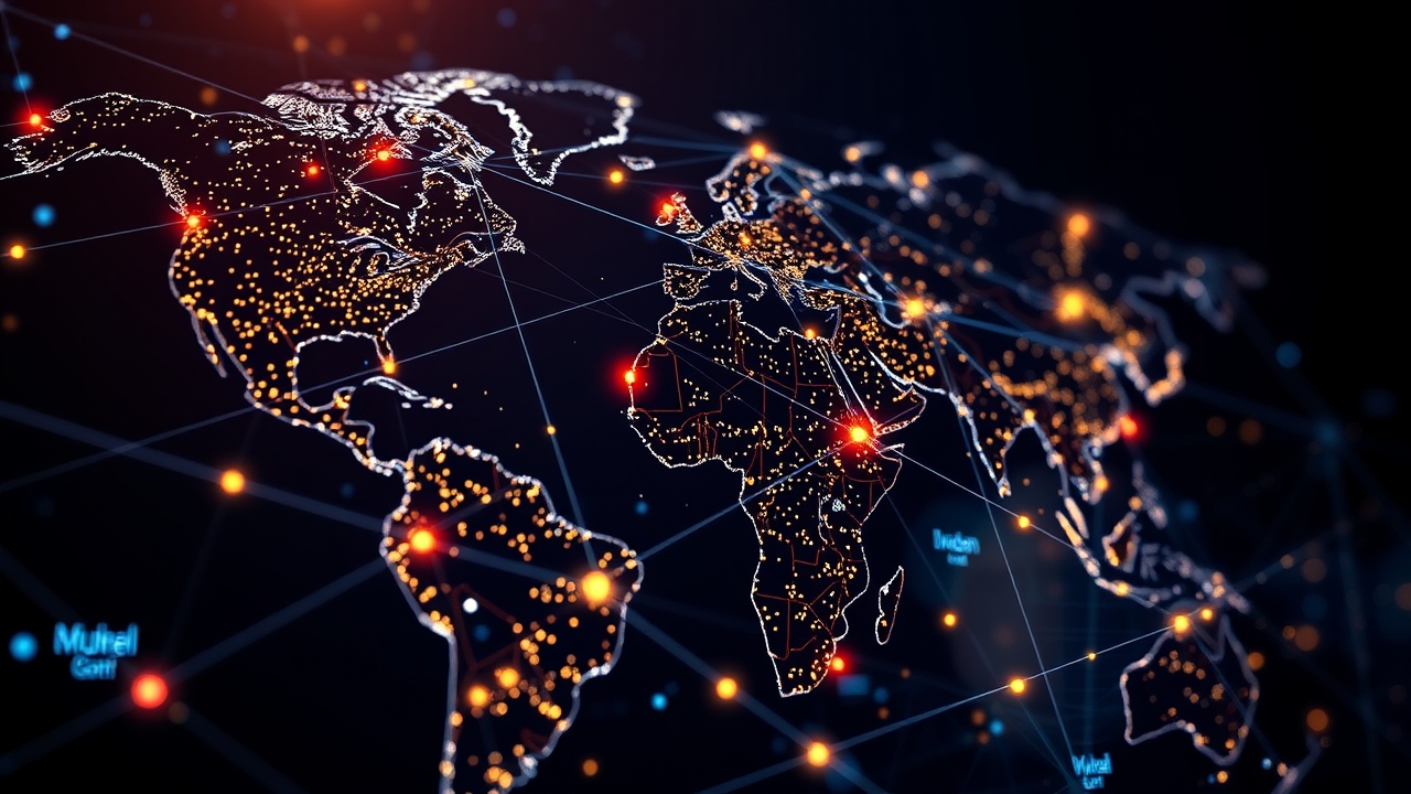 Global digital network connecting Dubai