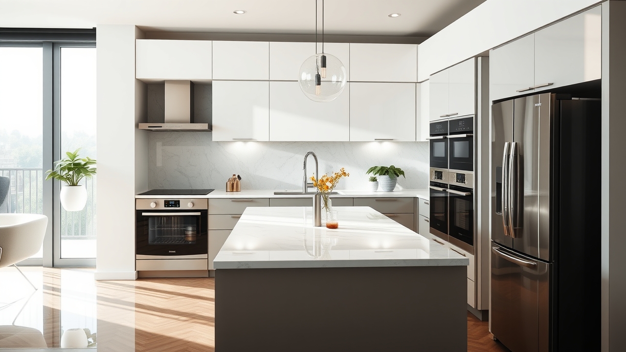 Luxury kitchen with Miele appliances Dubai