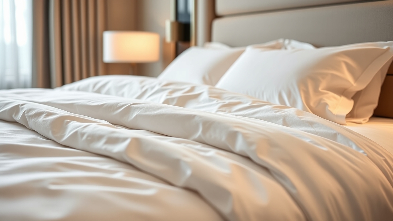 High thread count linen luxury bedroom