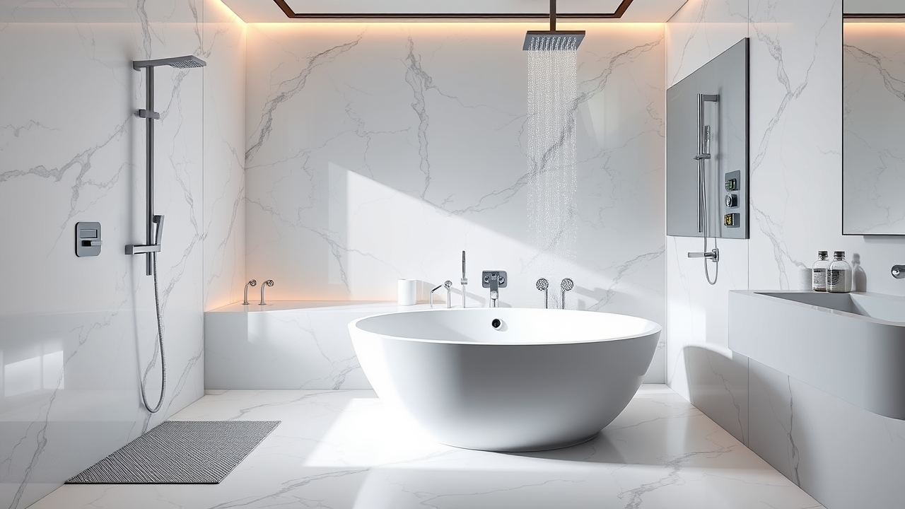 Smart bathroom luxury serviced apartment