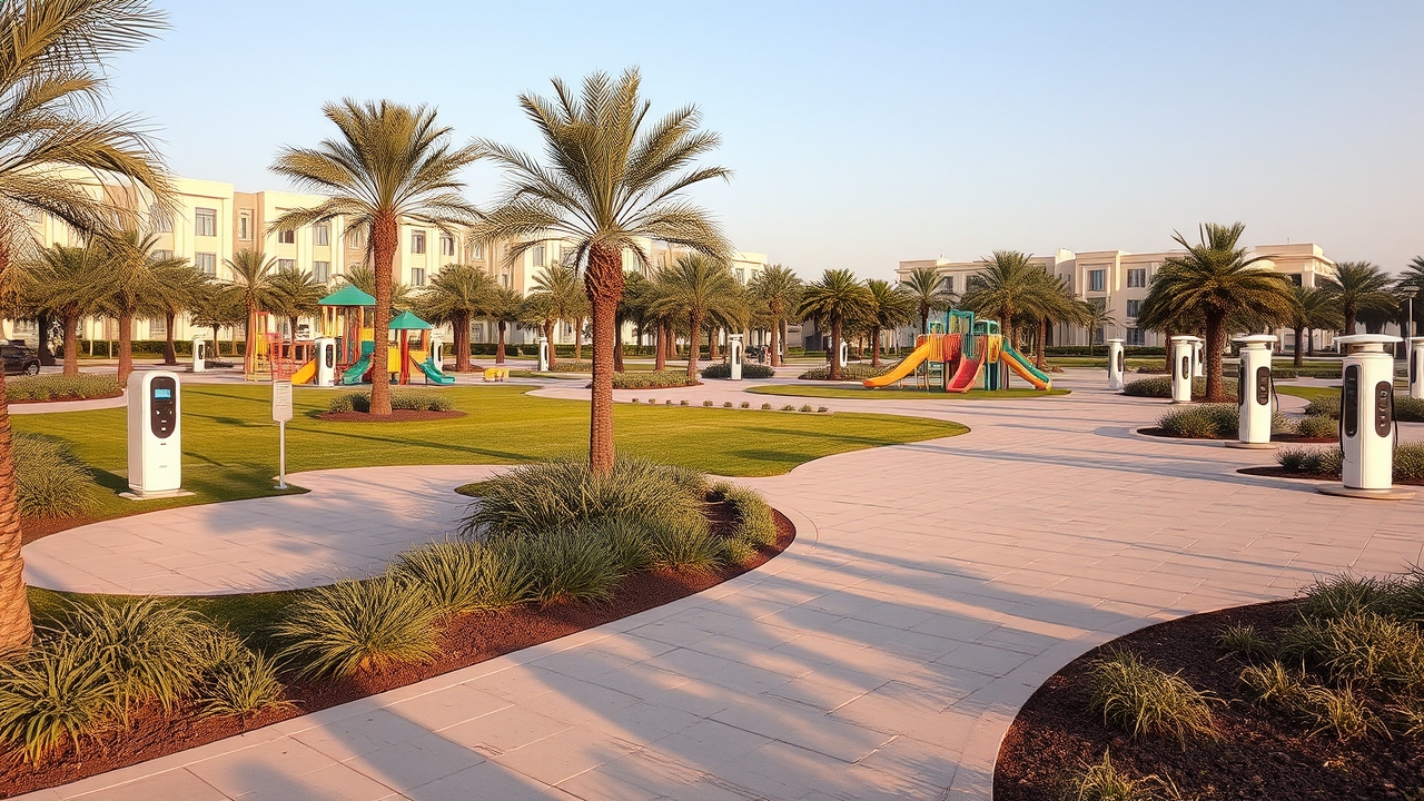 Khalifa City Family Park and EV Infrastructure